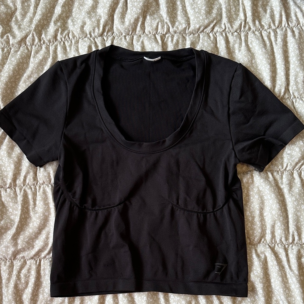 Gymshark Black SOFT SCULPT MIDI T-SHIRT